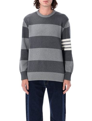 Rose Icon Intarsia Rugby Stripe Jersey S - Thom Browne - Modalova