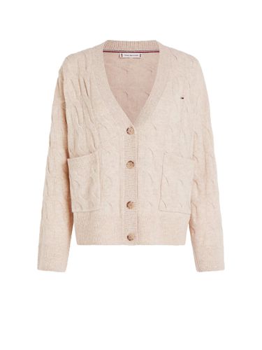 Oversized Wool Cardigan With V-neckline - Tommy Hilfiger - Modalova