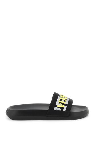 Versace Logo Detail Rubber Slides - Versace - Modalova