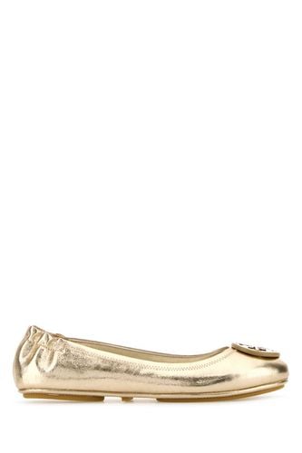 Minnie Gold Leather Ballet Flats - Tory Burch - Modalova