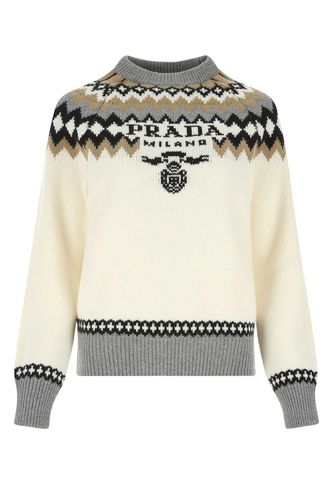 Prada Embroidered Cashmere Sweater - Prada - Modalova