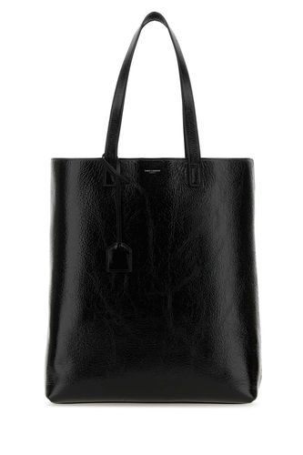 Black Leather Bold Shopping Bag - Saint Laurent - Modalova