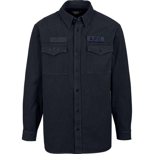 A. P.C. Logo-patch Buttoned Shirt Jacket - A.P.C. - Modalova