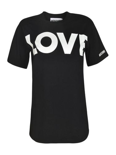 Love Printed Crewneck T-shirt - Moschino - Modalova