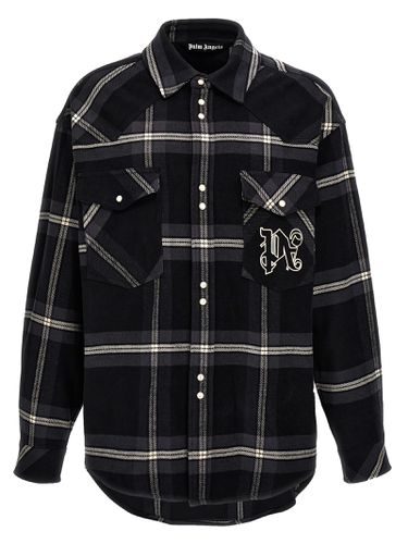 Monogram Check Overshirt - Palm Angels - Modalova