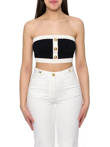 Embossed Bandeau Top - Elisabetta Franchi - Modalova