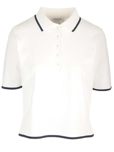 Rib-stitch Short-sleeved Polo Shirt - Thom Browne - Modalova