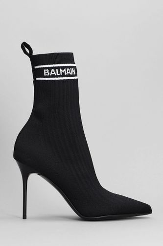 High Heels Ankle Boots In Polyester - Balmain - Modalova