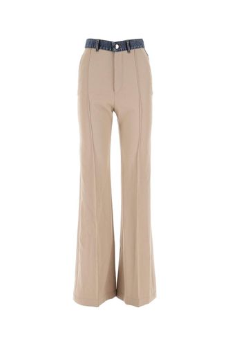 Chloé Bimaterial Flared Pants - Chloé - Modalova