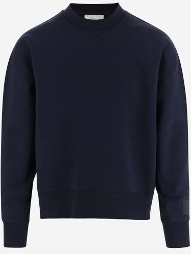 Cotton Blend Sweatshirt With Logo - Ami Alexandre Mattiussi - Modalova