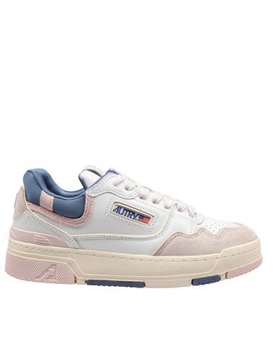 Sneakers Clc Low In Suede E Nabuk Bianco E Beige - Autry - Modalova