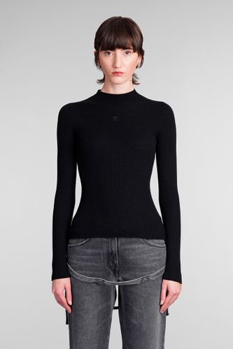 Courrèges Knitwear In Black Cotton - Courrèges - Modalova