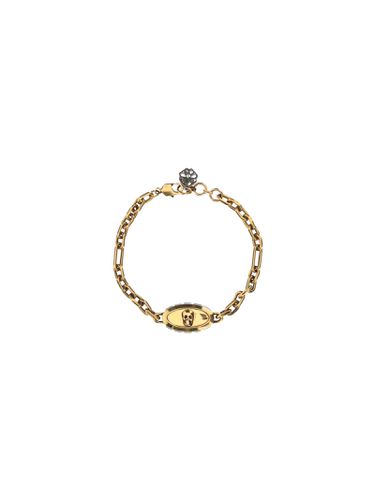 Chain Bracelet With Skull Detail And Logo Charm - Alexander McQueen - Modalova