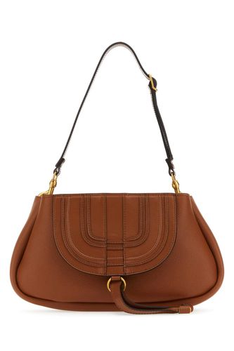 Chloé Brown Leather Marcie Clutch - Chloé - Modalova