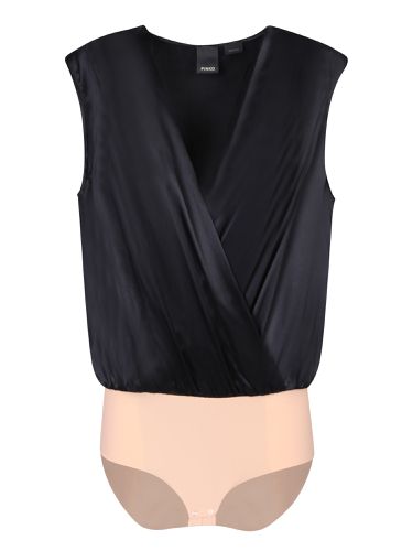 Pinko Ines Stretch Black Bodysuit - Pinko - Modalova