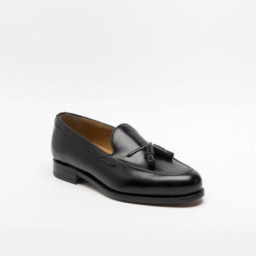 Black Leather Tassel Loafer - Berwick 1707 - Modalova