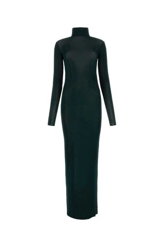 Bottle Green Viscose Long Dress - Saint Laurent - Modalova