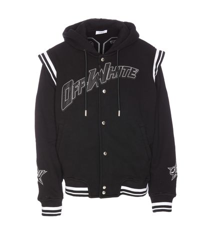 Off-White Fleece 00 Varsity Hoodie - Off-White - Modalova