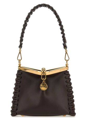 Dark Brown Leather Mini Vela Handbag - Etro - Modalova