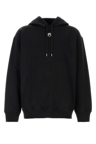 Moon Logo Fleece Hoodie - Marine Serre - Modalova