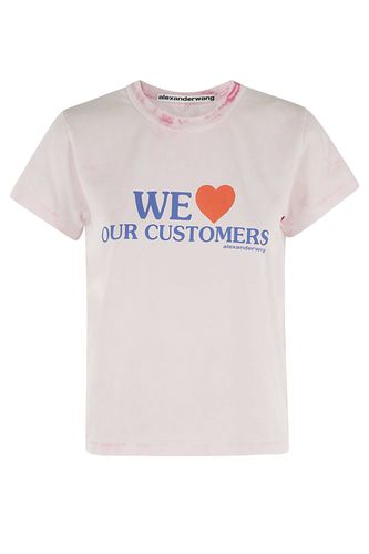 We Love Our Customers Shrunken Tee W Bleach Wash - Alexander Wang - Modalova