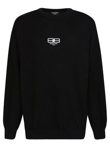 Logo Embroidered Knit Jumper - Balenciaga - Modalova