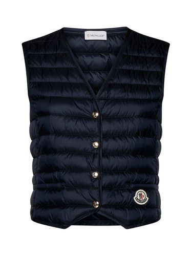 Moncler Short V-neck Down Vest - Moncler - Modalova