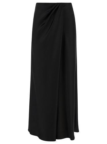 Long Skirt With Draped Detail In Satin Woman - Pinko - Modalova