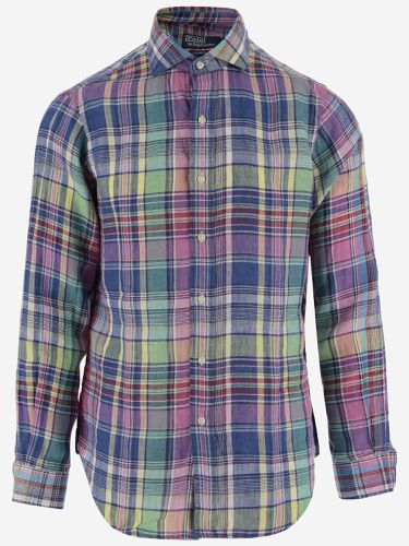 Linen Shirt With Check Pattern - Ralph Lauren - Modalova