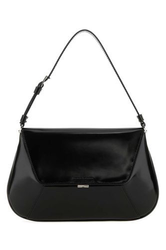 Black Leather Ami Shoulder Bag - Amina Muaddi - Modalova