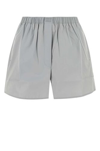 Miu Miu Light Grey Cotton Shorts - Miu Miu - Modalova