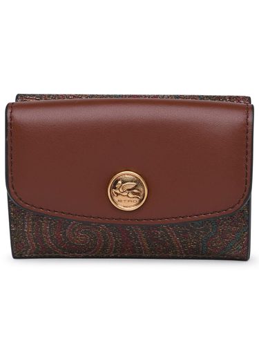 Paisley Brown Cotton Blend Wallet - Etro - Modalova