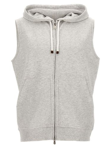 Jersey Hooded Vest - Brunello Cucinelli - Modalova