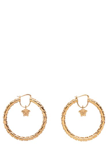 Versace greca Hoop Earrings - Versace - Modalova