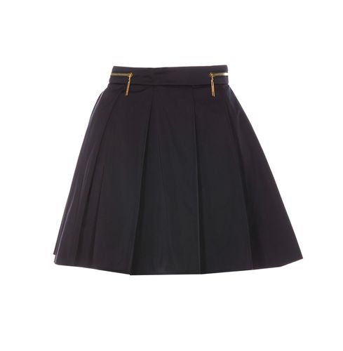 Technical Nylon Pleated Zipped Skirt - Elisabetta Franchi - Modalova