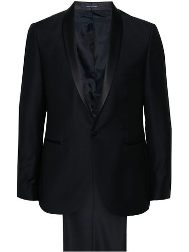 Navy Single-breasted Wool Suit - Tagliatore - Modalova