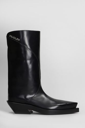 Santiago Boot High Heels Ankle Boots In Leather - Mugler - Modalova