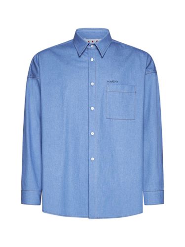 Marni Light Blue Cotton Shirt - Marni - Modalova