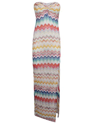 Side Slit Stripe Patterned Long Dress - Missoni - Modalova