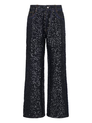 Straight Jeans With guff Sequins - Parosh - Modalova