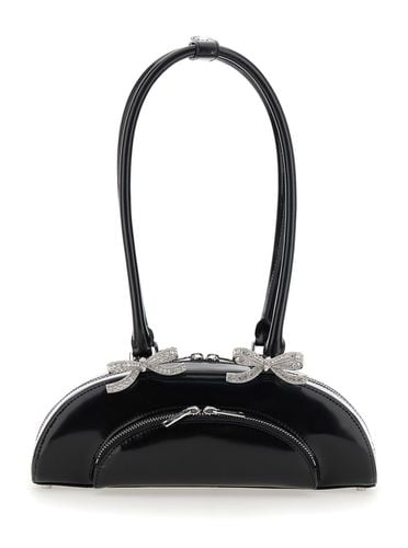 Leather Curved Shoulder Bag - self-portrait - Modalova