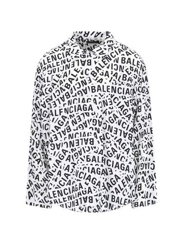 All-over Logo Print Shirt - Balenciaga - Modalova