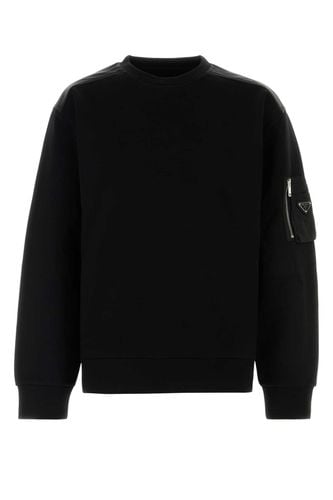 Prada Black Cotton Blend Sweatshirt - Prada - Modalova