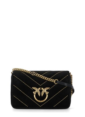 Love Studded Velvet Shoulder Bag - Pinko - Modalova