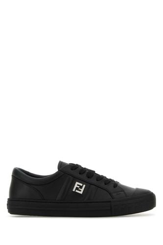 Fendi Black Leather Domino Sneakers - Fendi - Modalova