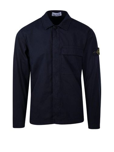 Logo Patch Collared Shirt Jacket - Stone Island - Modalova