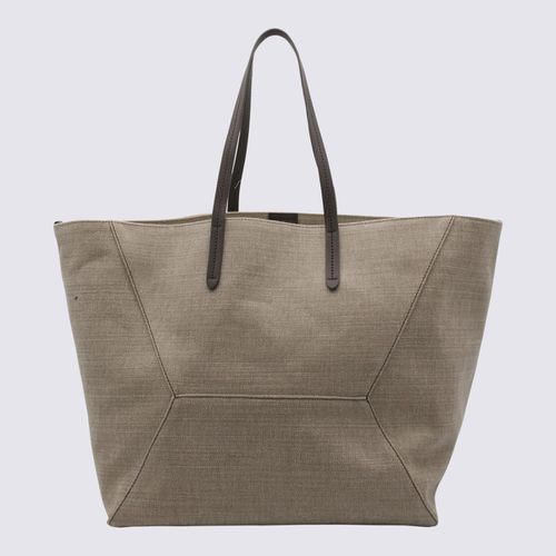 Sand Beige Cotton-linen Blend Tote Bag - Brunello Cucinelli - Modalova