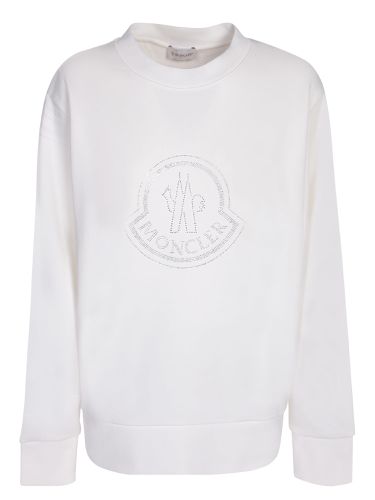 Moncler Rhinestone Logo Sweatshirt - Moncler - Modalova