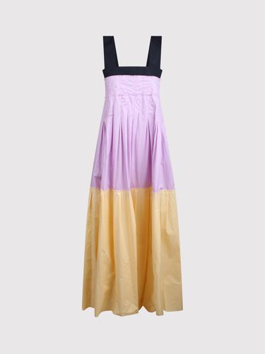 Long Color Block Cotton Dress - Plan C - Modalova