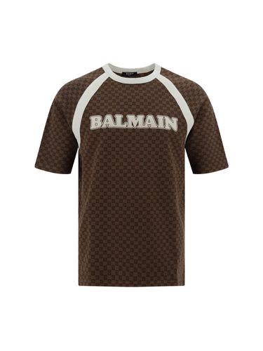 Retro Mini Monogram Jacquard T-shirt - Balmain - Modalova